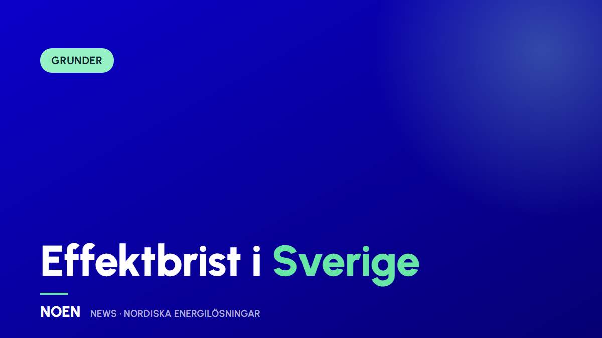 Effektbrist i Sverige – vad betyder det och hur kan lokala energilösningar hjälpa?