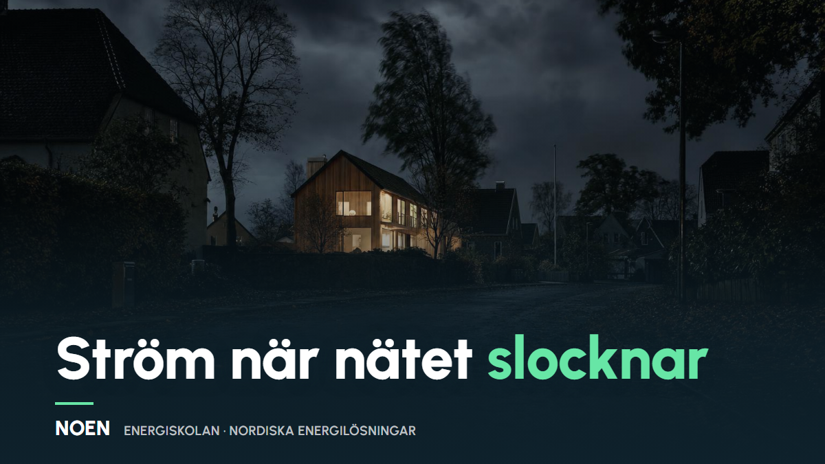 Batteri med backup – ström i huset vid strömavbrott