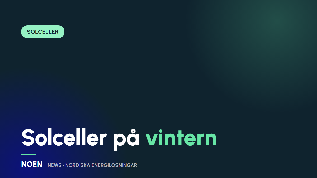 Solceller på vintern – hur mycket producerar de egentligen?