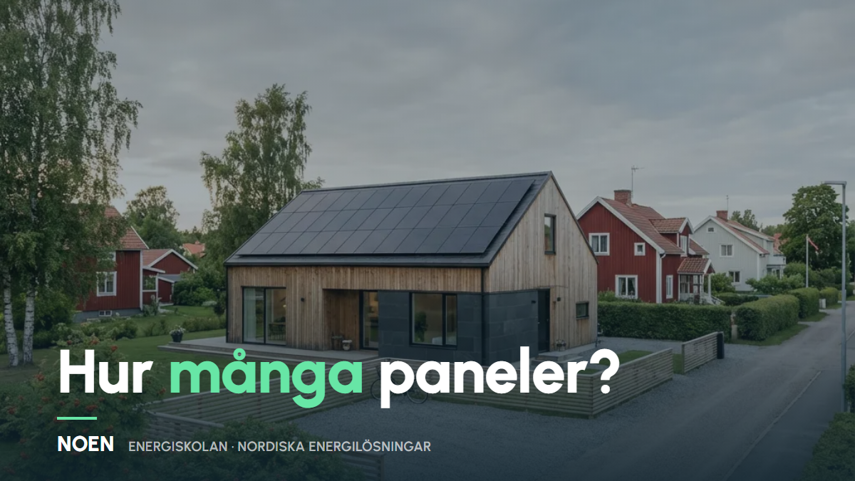 Hur många solpaneler behöver en villa egentligen?