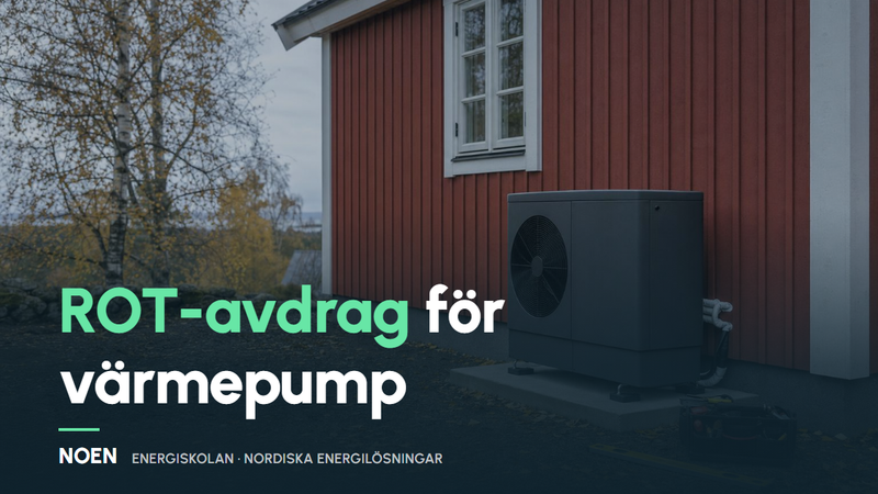 ROT-avdrag för värmepump 2026 – så funkar det
