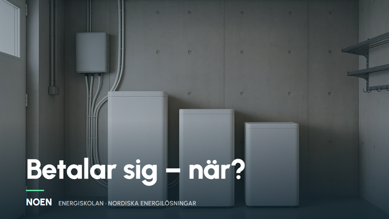 Återbetalningstid för batteri – så räknar du (och så kortar du den)
